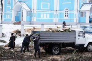 Благоустройство территории храма села Сачковичи