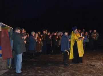 Великое освящение воды на источниках в селах Климовского района