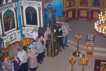 Совершение таинства Елеосвящения в храме