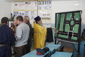 Освящение здания автошколы в поселке Климово Освящение здания автошколы в поселке Климово