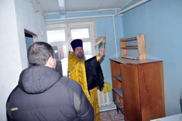 Освящение помещений Климовского Ритуального центра Освящение помещений Климовского Ритуального центра
