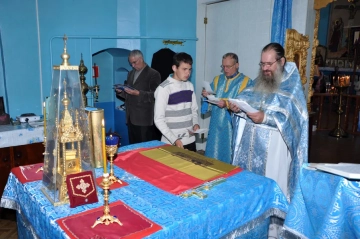 Молебен перед началом ремонтных работ