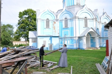 Молебен перед началом ремонтных работ