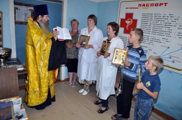 Освящение помещений ФАМП в селе Истопки Климовского района