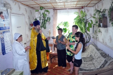 Освящение помещений ФАМП в селе Лобановка