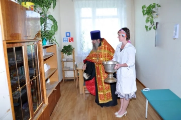 Освящение помещений ФАМП в селе Сачковичи Освящение помещений ФАМП в селе Сачковичи