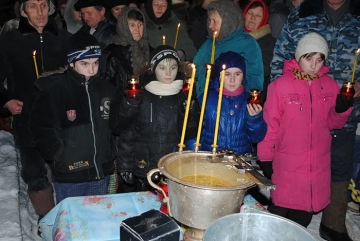Великое освящение воды в селе Чернооково