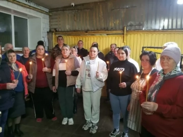 Освящение куличей на хлебокомбинате
